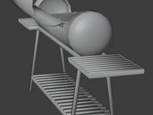brazier from a gas cylinder low-poly 3D Model