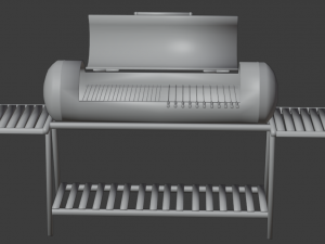 brazier from a gas cylinder low-poly 3D 模型