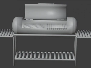 brazier from a gas cylinder low-poly 3D Model