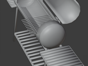 brazier from a gas cylinder low-poly 3D 模型