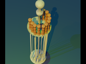 skewer low-poly 3D-Modell