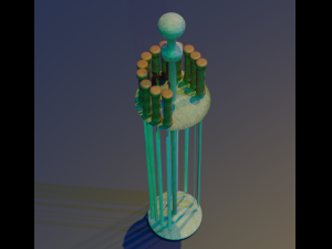skewer low-poly 3D-Modell