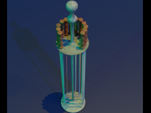 skewer low-poly 3D-Modell