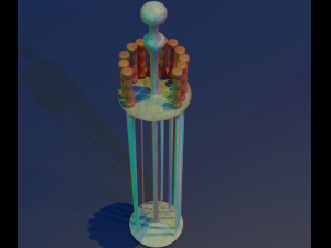 skewer low-poly 3D-Modell