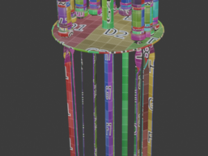 skewer low-poly 3D-Modell