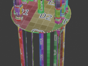 skewer low-poly 3D-Modell