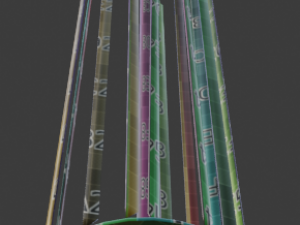skewer low-poly 3D-Modell