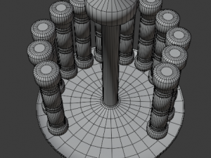 skewer low-poly 3D-Modell