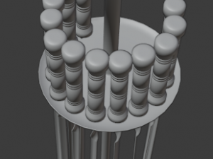 skewer low-poly 3D-Modell