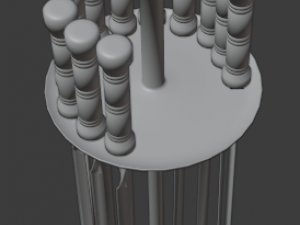 skewer low-poly 3D-Modell