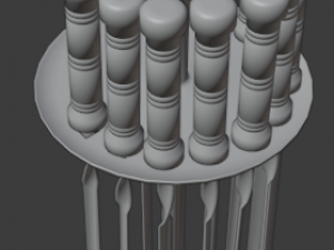 skewer low-poly 3D-Modell