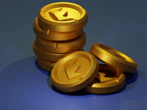 gold coin low-poly 3D Model