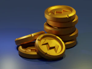 gold coin low-poly 3D Model