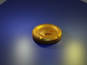 gold coin low-poly 3D 模型
