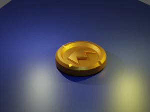gold coin low-poly 3D Model