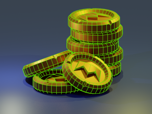 gold coin low-poly 3D 模型