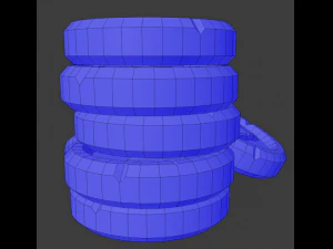 gold coin low-poly 3D Model