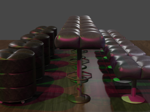 cushioned furniture low-poly Modelo 3D