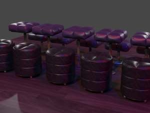 cushioned furniture low-poly Modelo 3D