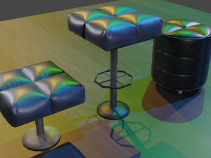 cushioned furniture low-poly Modelo 3D