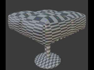 cushioned furniture low-poly Modelo 3D