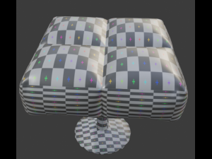 cushioned furniture low-poly Modelo 3D