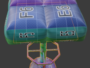 cushioned furniture low-poly Modelo 3D