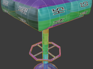cushioned furniture low-poly Modelo 3D