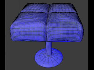 cushioned furniture low-poly Modelo 3D