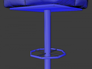 cushioned furniture low-poly Modelo 3D