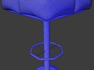 cushioned furniture low-poly Modelo 3D