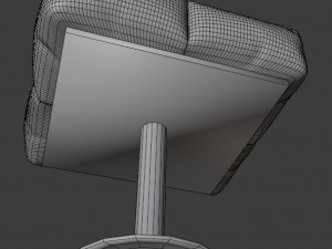 cushioned furniture low-poly Modelo 3D