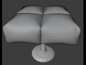 cushioned furniture low-poly Modelo 3D