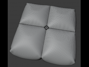 cushioned furniture low-poly Modelo 3D