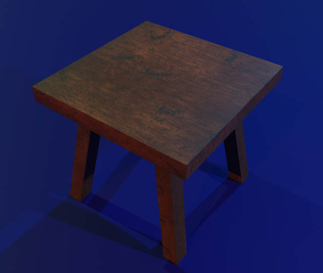 a wooden chair with scuffs and abrasions 3D Model .c4d .max .obj .3ds .fbx .stl .blend 