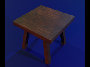 a wooden chair with scuffs and abrasions 3Dモデル