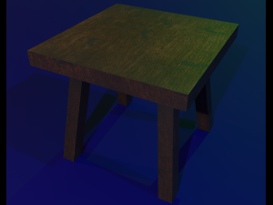 a wooden chair with scuffs and abrasions 3D Model