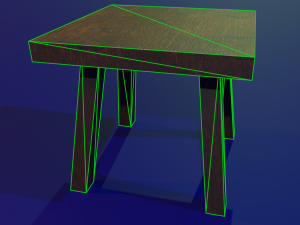 a wooden chair with scuffs and abrasions 3D Model