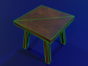 a wooden chair with scuffs and abrasions 3D Model