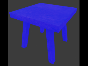 a wooden chair with scuffs and abrasions 3D Model
