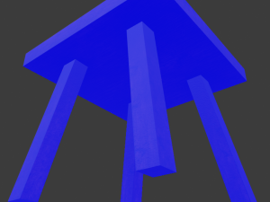 a wooden chair with scuffs and abrasions 3D Model