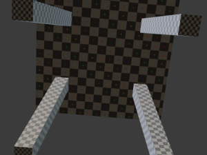 a wooden chair with scuffs and abrasions 3D Model