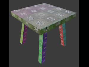 a wooden chair with scuffs and abrasions 3D Model