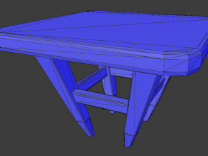 a wooden chair with scuffs and abrasions Modelo 3D