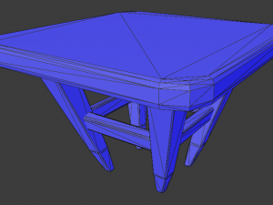 a wooden chair with scuffs and abrasions Modelo 3D