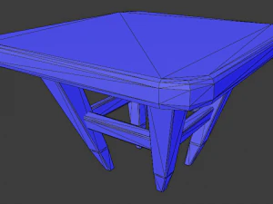 uma cadeira de madeira com arranh&otilde;es e abras&otilde;es Modelo 3D