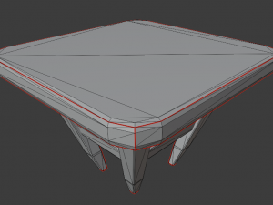 a wooden chair with scuffs and abrasions Modelo 3D