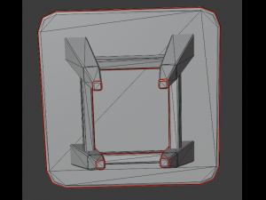 a wooden chair with scuffs and abrasions Modelo 3D