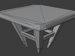 a wooden chair with scuffs and abrasions Modelo 3D