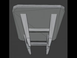 a wooden chair with scuffs and abrasions Modelo 3D